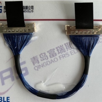 50 पिन Awg36 माइक्रो समाक्षीय केबल असेंबली 0.5 मिमी LVDS टीवी