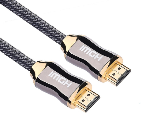 नायलॉन ब्रेडेड 2.0v 4k 60hz एचडीएमआई केबल, 3 डी 4k एचडीआर एचडीएमआई केबल