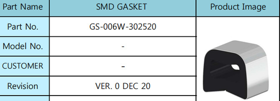 SMD 25mm रबर फ्लैट गैसकेट सिलिकॉन रिंग टाइप सरफेस माउंट टेक्नोलॉजी: