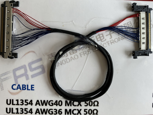 0.8mm Awg40 LVDS 30 पिन कनेक्टर केबल 180mm वायर हार्नेस