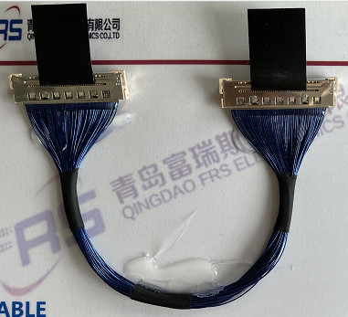 Awg40 LVDS वायर हार्नेस 210mm LCD 40 पिन कनेक्टर माइक्रो कोक्स केबल असेंबली