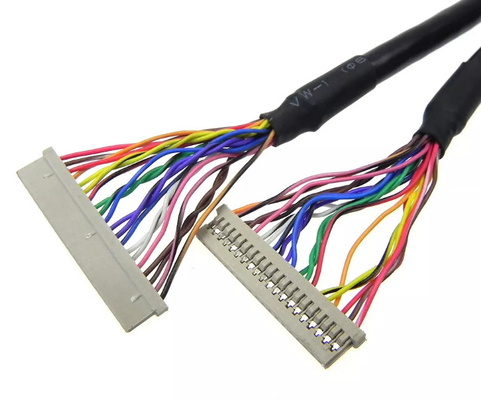 0.3 मिमी एलवीडीएस वायर हार्नेस 30AWG 20 पिन केबल लैपटॉप स्क्रीन