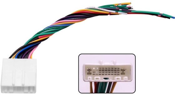 18AWG 4 स्पीकर 16 पिन कार स्टीरियो कनेक्टर इलेक्ट्रिकल वायरिंग हार्नेस