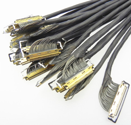 34awg माइक्रो समाक्षीय केबल 20 कोर 380 मिमी टेफ्लॉन PTFE वायर असेंबली